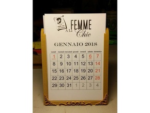 calendar holder decor 3d print model - Mito3D