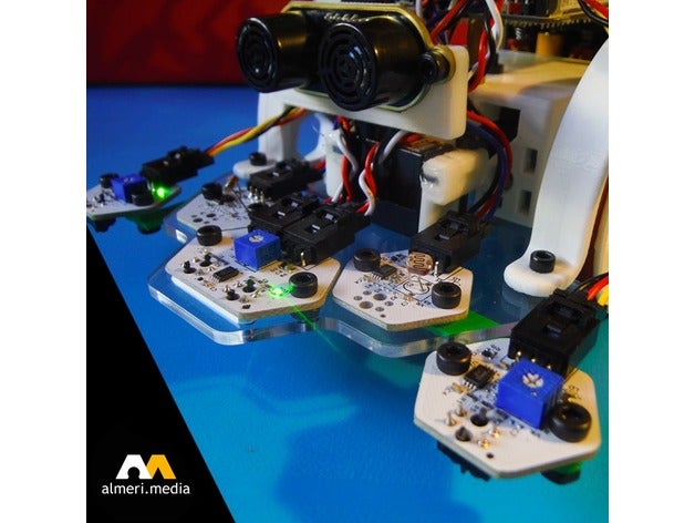 soportes infrarrojos hexagon para printbot evolution robotics almerimedia robotica soporte 3D print model - Mito3D