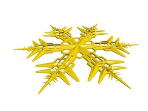 floco de neve blockscadsnowflake 3d print model - Mito3D