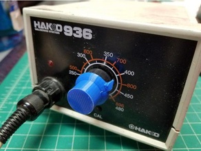 hakko 936 solder temp control knob electronics 3d print model - Mito3D