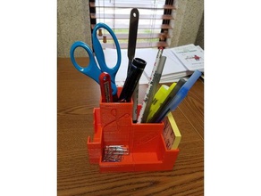 supply holder - sticky note holders office desk organizer organization pencil 3d print model - Mito3D