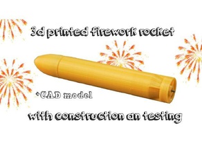 golden torpedo gedruckte 3d-Feuerwerk-Rakete Physik & Astronomie 3dprint 3dprintable 3dprinter 3dprinting Modell-Rakete Modell-Raketen Rakete Raketentechnik 3d print model - Mito3D