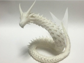 serpent de mer les créatures articulés ball jointed dragon dragons le 3d print model - Mito3D
