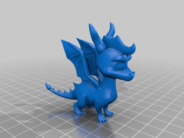 geliştirilmiş spyro yazdırılabilir heykeller 3D print model - Mito3D