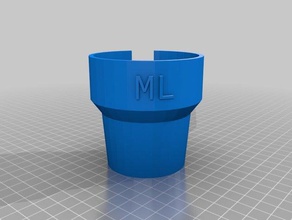 supporto di tazza adattatore fiat 500 famiglia su misura 3d print model - Mito3D