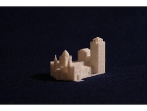 old slamanca's cathedral buildings & structures building catedral church espa europe gothic romanic salamanca spain 3d print model - Mito3D