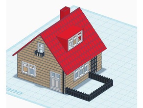 little house 1 87 scale diy model trains train 3d print model - Mito3D