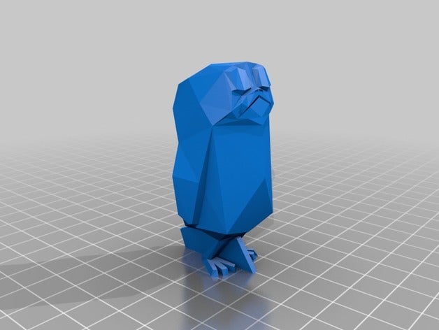 porg low poly animaux d'oiseaux de star wars dernier jedi 3D print model - Mito3D