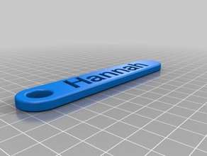 il mio personalizzato hannah chiave a catena doppia arrotondati accessori su misura 3d print model - Mito3D