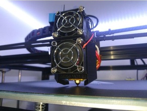 airblaster tronxy x5s 3d-Drucker Teile dual-fan-duct extruder Kühlung fan-duct fan mount duct Lüfter montieren x5s-fan 3d print model - Mito3D