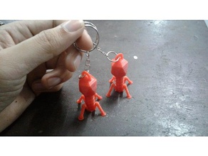 bacteriophage virus keychain keychains 3d print model - Mito3D