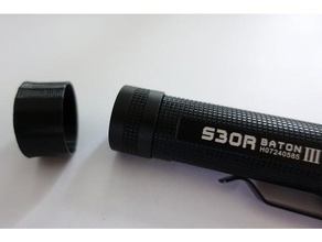 olight s30r tailcap di copertura utensili a mano coperchio della batteria il led luce 3d print model - Mito3D