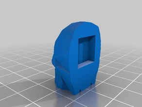 low poly cranio magnete del frigorifero-2 3d print model - Mito3D