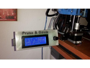 prusa i3 pro b lcd cover + holder 3d printers 3d print model - Mito3D
