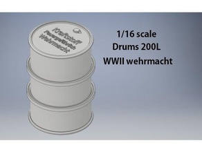 batteria drumcan 1 16 scala rc carro armato tedesco della seconda guerra mondiale hobby il tamburo i tamburi 3d print model - Mito3D