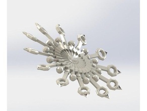 snowflake blockscad challenge blockscadsnowflake art snow snowflakechallenge flake wellington luk 3d print model - Mito3D