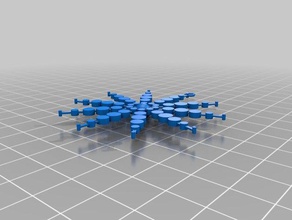 snowflake blockscad challenge decor blockscadsnowflake christmas ornament tree winter coming 3d print model - Mito3D
