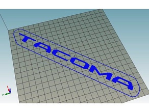 tacoma-Schriftzug automotive 2017 toyota tacoma 3dlettering Heckklappe 3d print model - Mito3D
