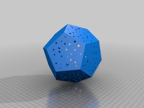 dodecahedron light-shade decor lampshade night light 3d print model - Mito3D