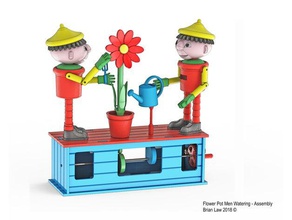 autômatos 1 bill ben regando flor brinquedos & games automaton 3d print model - Mito3D