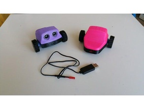 quickybot - small robot based arduino nano board whith bluetooth ultrasonic sensor robotics 3d print model - Mito3D