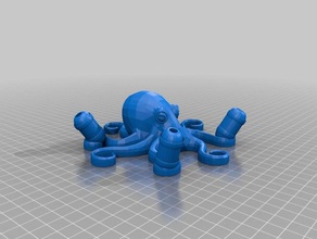 ring holder rings barrel cute sea creature jewelry octopus display creatures 3d print model - Mito3D