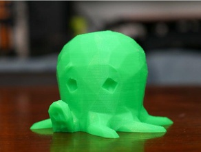 low-poly nette Krake sagt Hallo Tiere cute octopus lopoly 3d print model - Mito3D