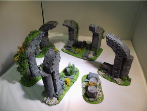28 mm warhammer scale - arch bow ruins toys & games 28mm architecture fantasy frostgrave kings war lord rings miniature old ruin scenery wargames wargaming 40k 3d print model - Mito3D