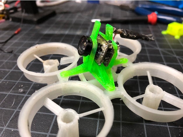 tiny whoop flexible camera mount r c vehicles 3D print model - Mito3D