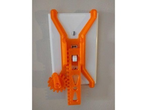 geared light switch snap household kids gear cover plate 3d print model - Mito3D