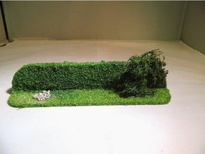 28 mm warhammer scale - simple hedge hedgerow toys & games battle fantasy fast workshop lord rings scenery tabletop wargaming 40k 3d print model - Mito3D