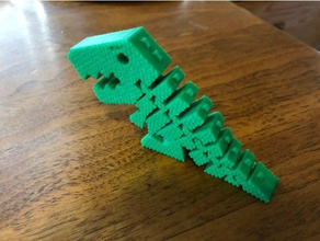 flexi rex escalas juegos y juguetes dinosaurio flexible imprimir lugar t-rex de juguete el tyrannosaurus 3d print model - Mito3D