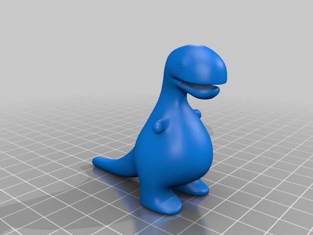 grasso dino le creature carino dinosauro 3D print model - Mito3D