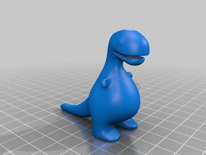 yağ dino yaratıklar sevimli dinozor 3d print model - Mito3D
