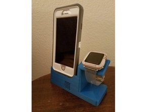iphone 6 otter box defender case apple watch stand organization 3d print model - Mito3D