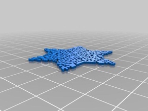 Algorithmische Schneeflocke Mathe-Kunst blockscadsnowflake 3d print model - Mito3D