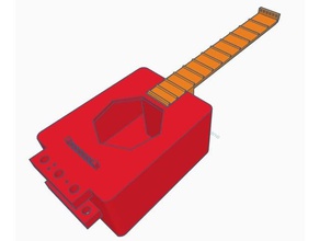 travel guitar music mini miniguitar travelguitar 3d print model - Mito3D
