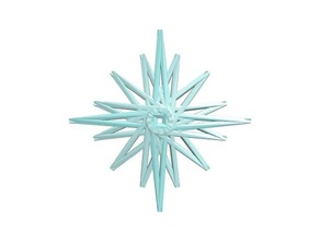 3d snowflakecrystal art blockscadsnowflake snow flake winter 3d print model - Mito3D