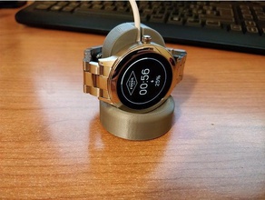 fósseis q venture gen 3, o smartwatch stand eletrônica titular 3d print model - Mito3D