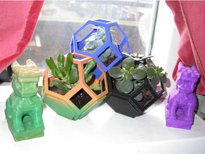 plantygon Hinzugefügt unterstützt outdoor & Garten Pflanzer stapelbar Sukkulenten 3d print model - Mito3D