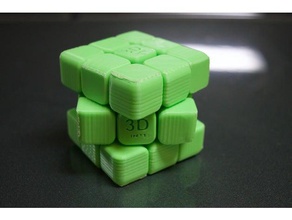 completamente stampato 3x3 puzzle i cubo perplessi di rubiks cube velocità speedcube speedcubing torsione twisty 3d print model - Mito3D