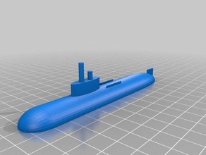 simple submarino vehículos 3d print model - Mito3D
