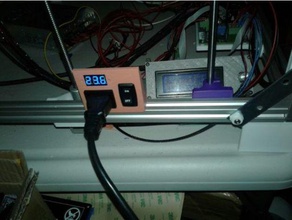power plug switch mount 2020 3d printer parts extrusion voltmeter 3d print model - Mito3D