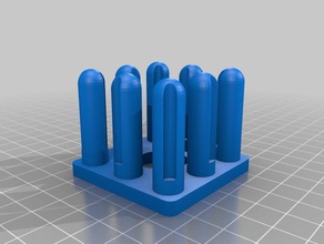 8 post lastik bant tezgah hobi gökkuşağı 3d print model - Mito3D