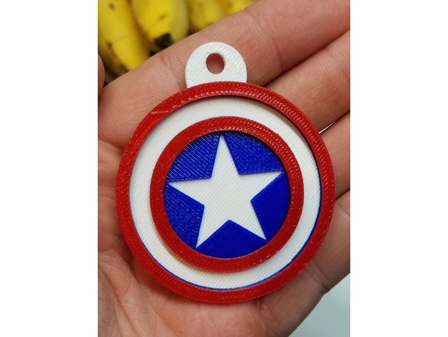 captain america keychain 3d printing 3D print model - Mito3D
