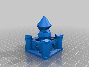 kingdomino low poly castelo brinquedo & acessórios para jogos adicione de tabuleiro 3d print model - Mito3D
