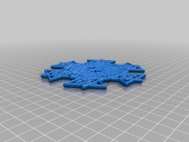 blockscadsnowflake snowflake challenge 3D print model - Mito3D