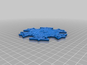 blockscadsnowflake snowflake challenge 3d print model - Mito3D
