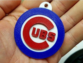 chicago cubs keychain 3d printing 3d print model - Mito3D