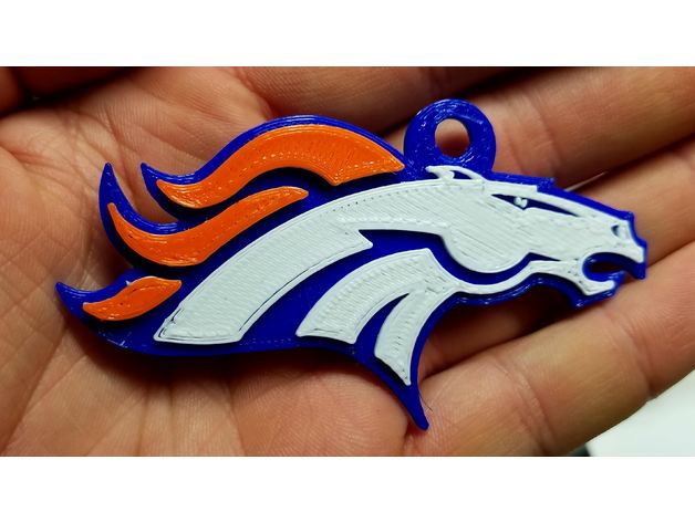 denver broncos Anahtarlık 3d baskı 3D print model - Mito3D